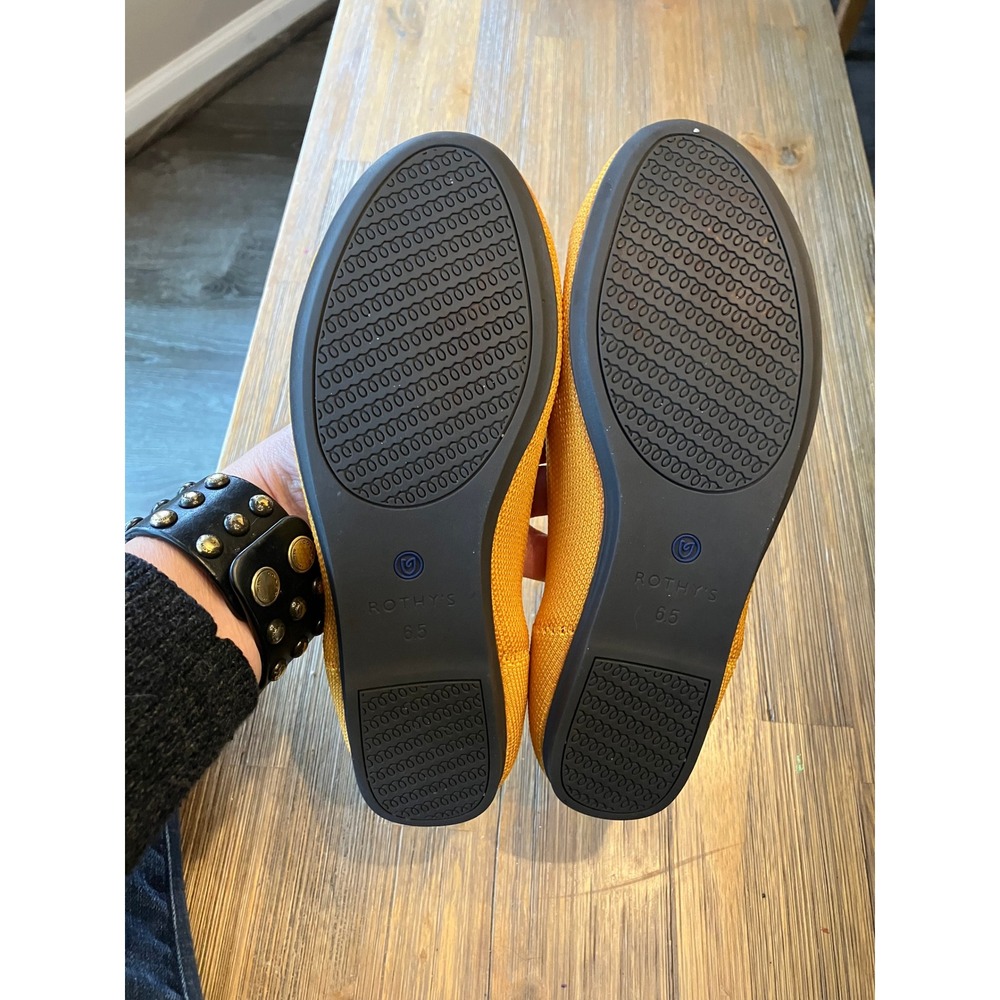 Rothy's The Daily Flat Mesh Washable Marigold size 6.5 Ballet Slip On Rare Color - Picture 8 of 8